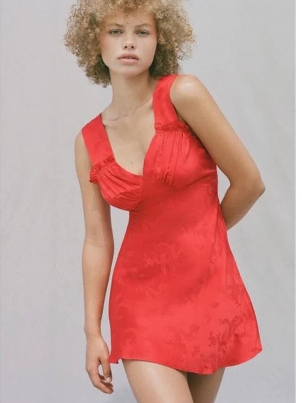 Red Satin Mini Dress